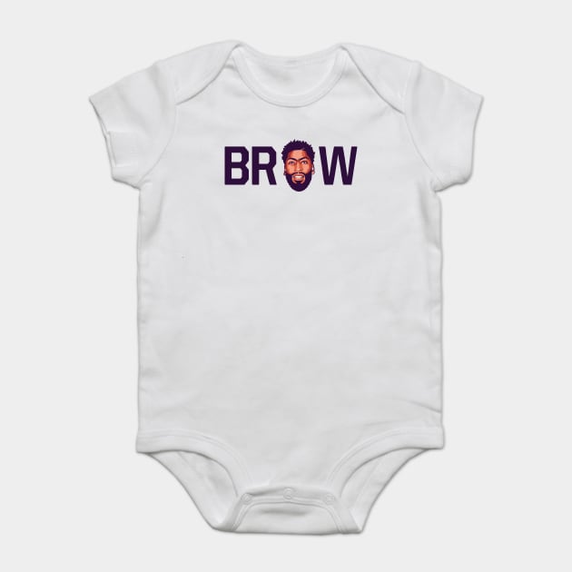 Anthony Davis Brow Baby Bodysuit by origin illustrations